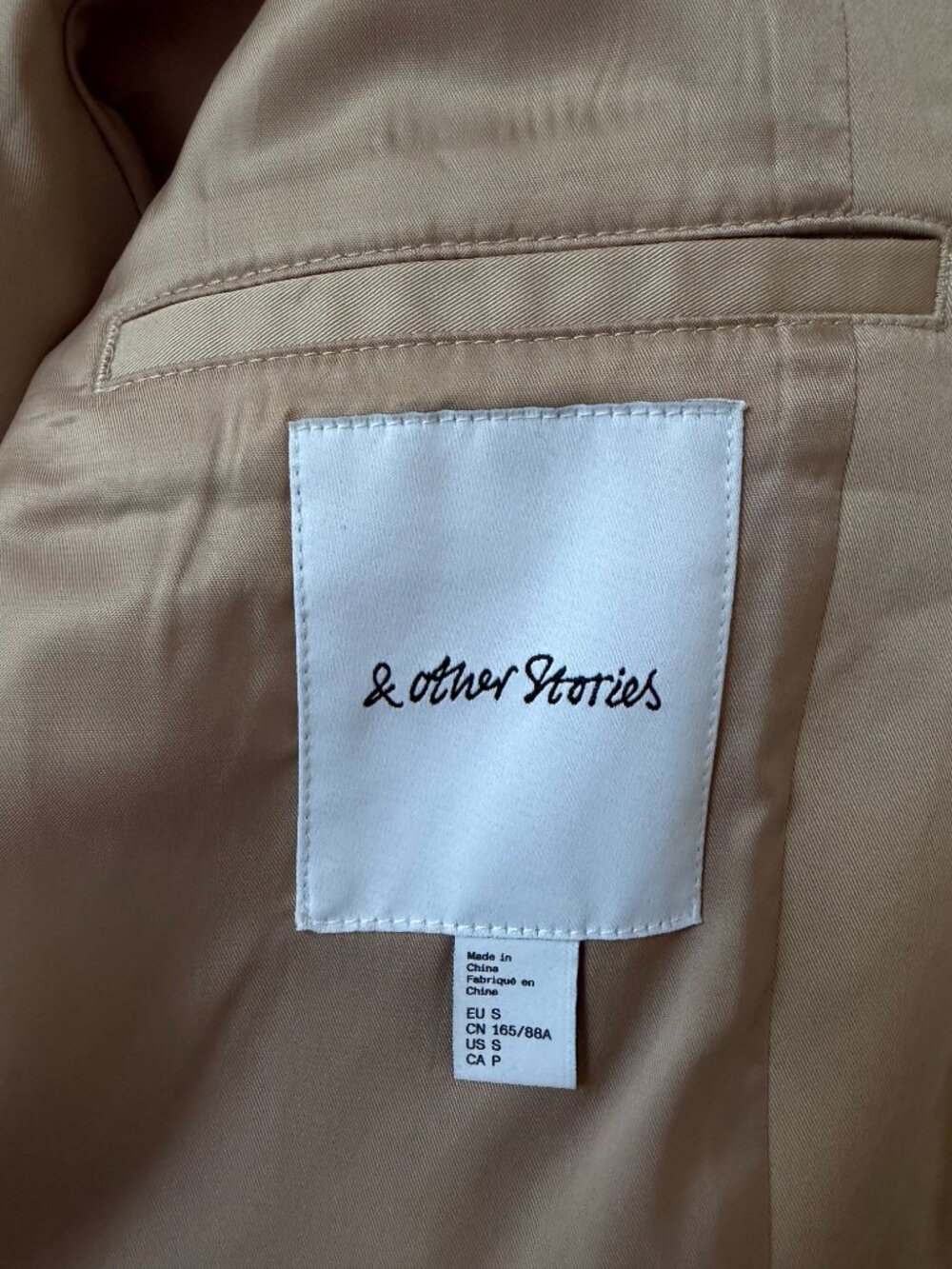 NWOT & Other Stories Short Trench Coat Jacket Size Small - Picture 5 of 11